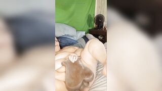 Cum Burst Everywhere Even in Her Short Pussy Hair