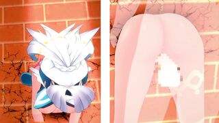 【原神】壁穴にハマったムアラニが壁尻中出しセックスされる3Dエロアニメーション。(むあらにpart3。Genshin Mualani hole in the wall sex.玛拉妮隔墙性爱)