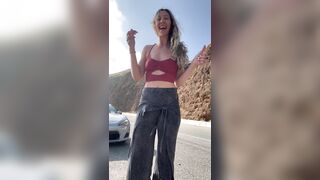 Completely NAKED on PCH in Malibu // Changing My Outfit in Public