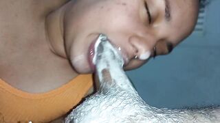 When she sticks to the cock she doesn't come off until she ejaculates a lot of cum in cock????????????????????